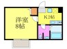 Requie大将軍 1Kの間取り