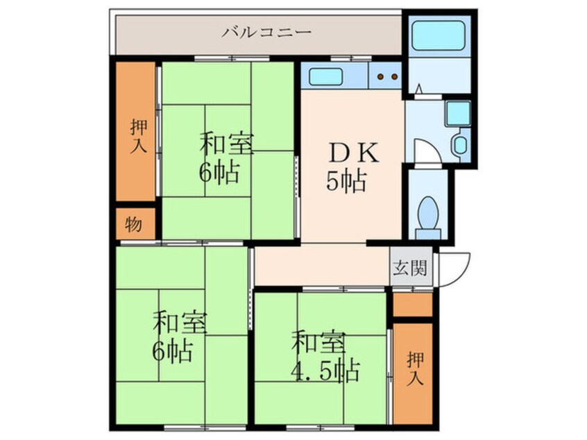 間取図 南海北野田ｸﾞﾘｰﾝﾊｲﾂC棟（403）