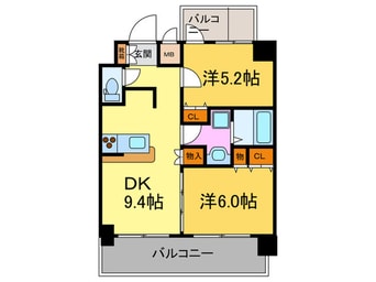 間取図 プレサンス京都駅前千都(605)