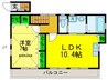 ハイツアクセス堺 1LDKの間取り