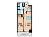 ﾌﾟﾚｻﾝｽ天王寺ﾉｰｽｳﾞｨｱｰﾚ(1002) 1LDKの間取り