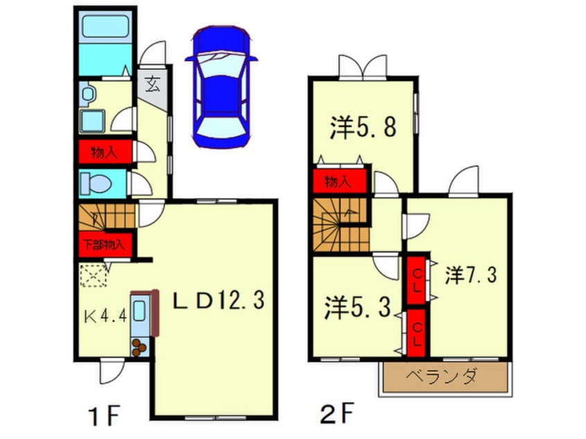 間取図 エレガンス北野