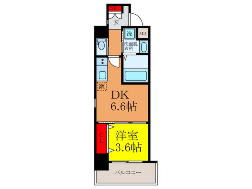 間取図 クローバー・グランツ江坂南