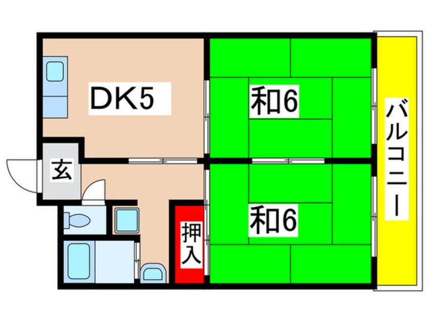 間取図 足立ハイツ太秦