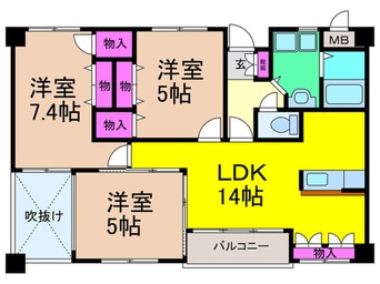 間取図 コ－ポウエハラⅢ