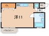 Ｋ－ＨＡＵＳ 1Rの間取り