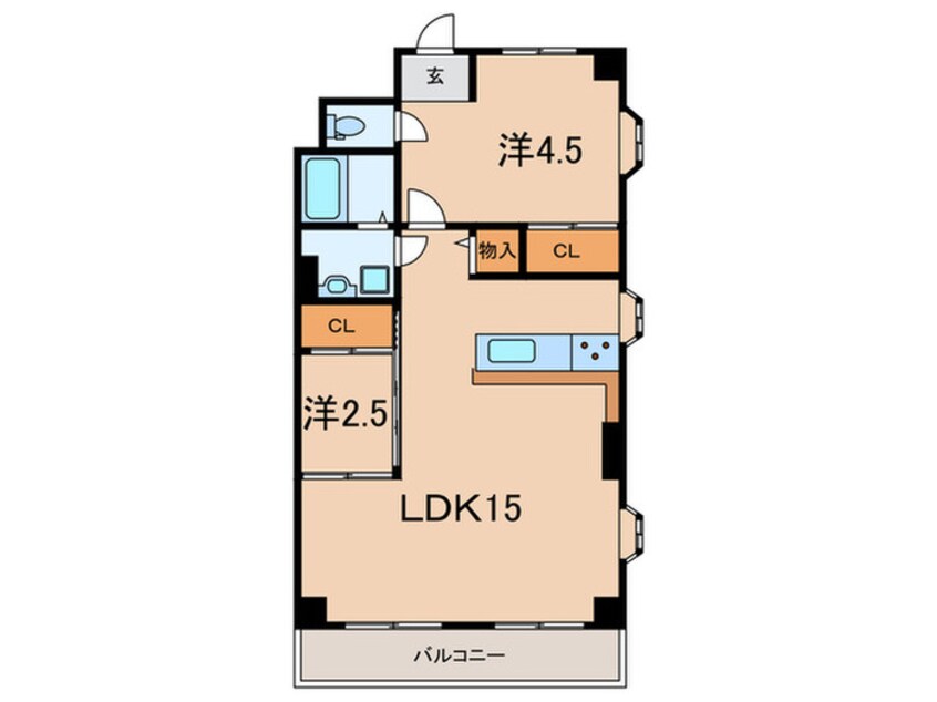 間取図 甲東ライフ(303)