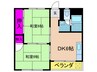 第２早岡ハイツ 2DKの間取り