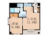 ハイツ小松 1LDKの間取り
