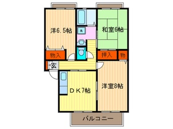 間取図 ヴィレッジ海印　A棟