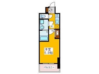 間取図 ｴｽﾘｰﾄﾞ大阪上本町ﾌﾞﾗﾝｼｭ(1203)