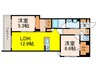 シティライツ中山寺 2LDKの間取り