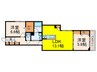 シティライツ中山寺 2LDKの間取り