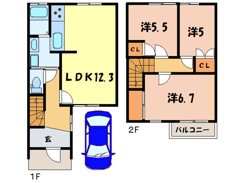 間取図 ロレ－ヌハイツ明石林崎