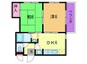 マンション京道 2DKの間取り