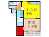 フジパレス俊徳道Ⅱ番館 1LDKの間取り