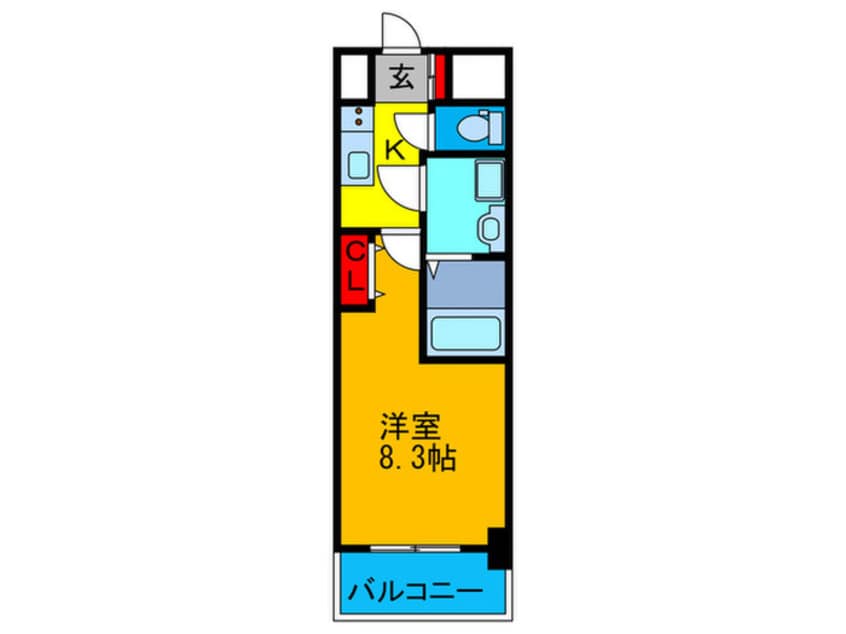 間取図 ｴｽﾘｰﾄﾞ大阪ｸﾞﾗﾝｹﾞｰﾄ(605)