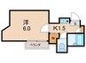 ユニテック甲子園 1Kの間取り