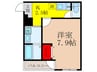 フジパレス俊徳道Ⅴ番館 1Kの間取り