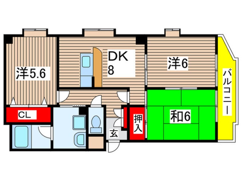 間取図 フォレスト武庫之荘 Ⅱ