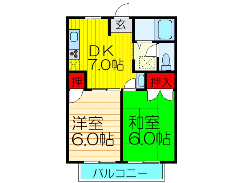 間取図 ハイツリバ－サイド
