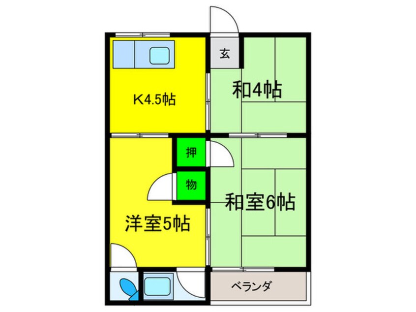 間取図 千萩マンションＢ