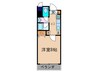 グランコスモ鴨川 1Kの間取り