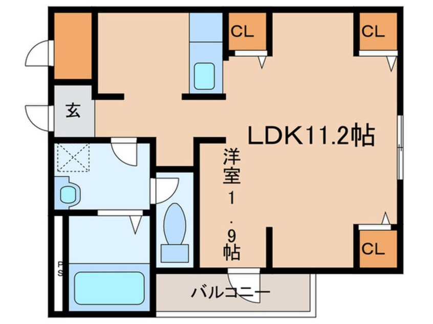 間取図 仮)Glanz Court John 立花町
