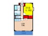 第１２高光マンション 1LDKの間取り