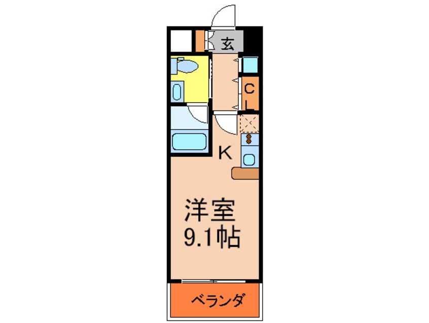 間取図 ISM谷町六丁目