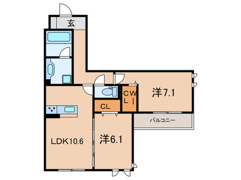 間取図 ラポール岡本