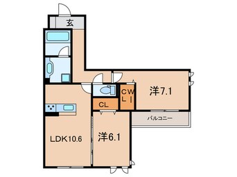 間取図 ラポール岡本