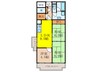 ローズコーポ新大阪第５(1403) 3LDKの間取り