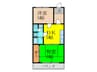 原園マンション 2DKの間取り