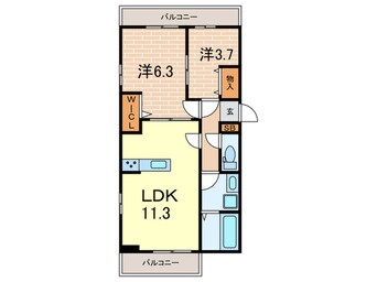 間取図 仮）West Garden Court Ⅱ