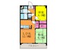千里セリエテラス 2LDKの間取り