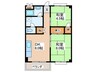 翠香マンション 2DKの間取り