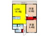 仮）瓦宮アリビオ 2LDKの間取り