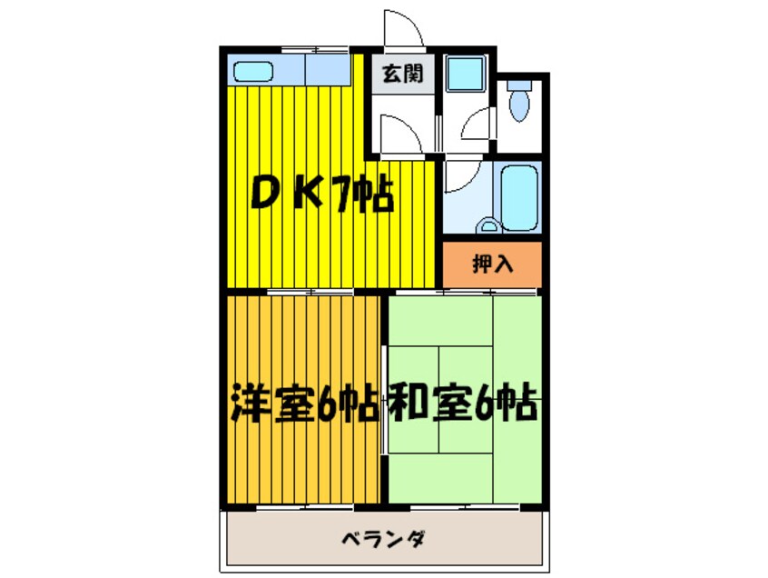 間取図 リバーサイド岡村