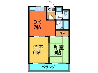 間取図 リバーサイド岡村