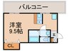 シャト－辻芳 1Rの間取り