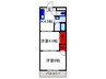 岡町駅前レジデンス２号棟(303) 2Kの間取り