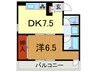 オ－タス　ビレッジ 1DKの間取り