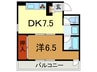 オ－タス　ビレッジ 1DKの間取り