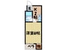 シャルマン中垣内 1Kの間取り