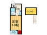 シャルマン中垣内 1Rの間取り