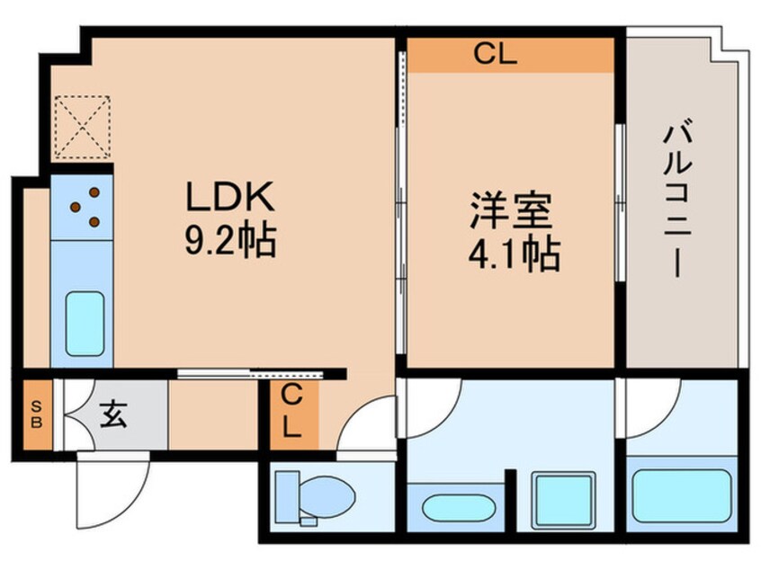 間取図 ア－バネックス北堀江