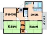 ガ－デンシティハイツＥ棟 3DKの間取り