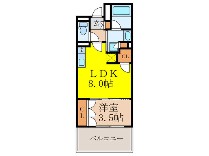 間取図 ブリリアタワー箕面船場(1115)