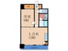 阪神ﾊｲｸﾞﾚｰﾄﾞﾏﾝｼｮﾝ３番館 1LDKの間取り